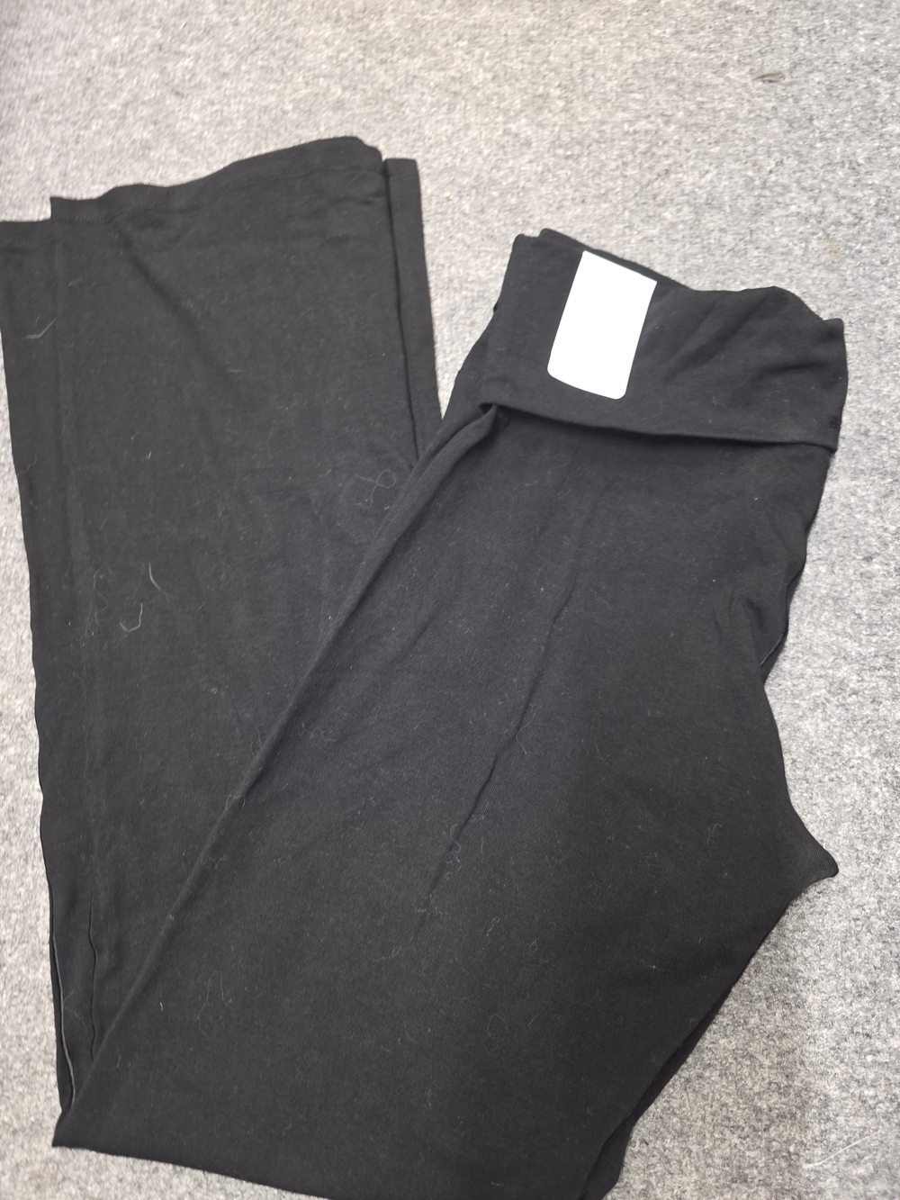 NWT PINK Victoria's Secret Black Fold-Over Waist Leggings